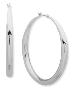 Anne Klein Silver-Tone Hoop Earrings
