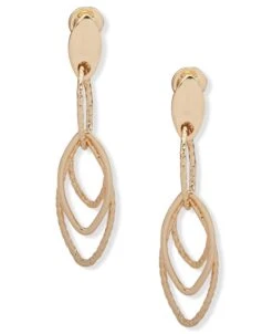 Anne Klein Gold-Tone Linear Clip Earrings