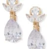 Anne Klein Gold-Tone Crystal Teardrop Earrings