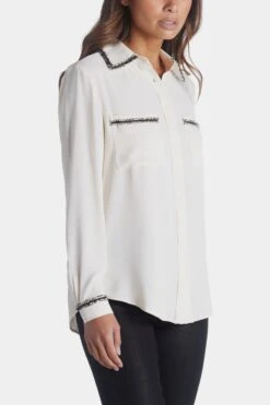 Anne Klein Long Sleeve Button Down Blouse