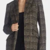 Anne Klein Plaid Ponte Long Peak Lapel Jacket