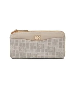 Anne Klein AK Logo Slim Zip Around