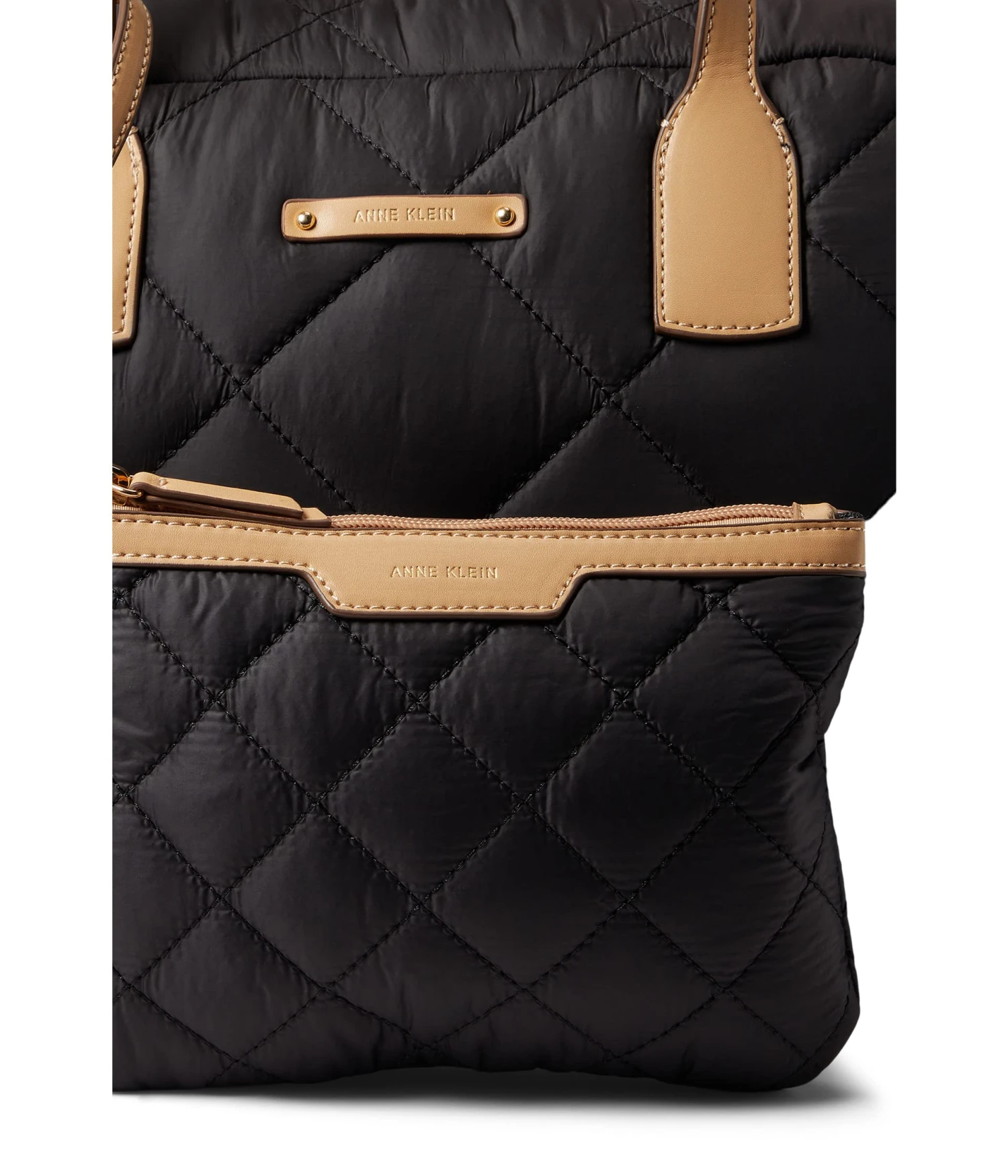 Anne Klein Quilted Nylon Weekender - Image 4