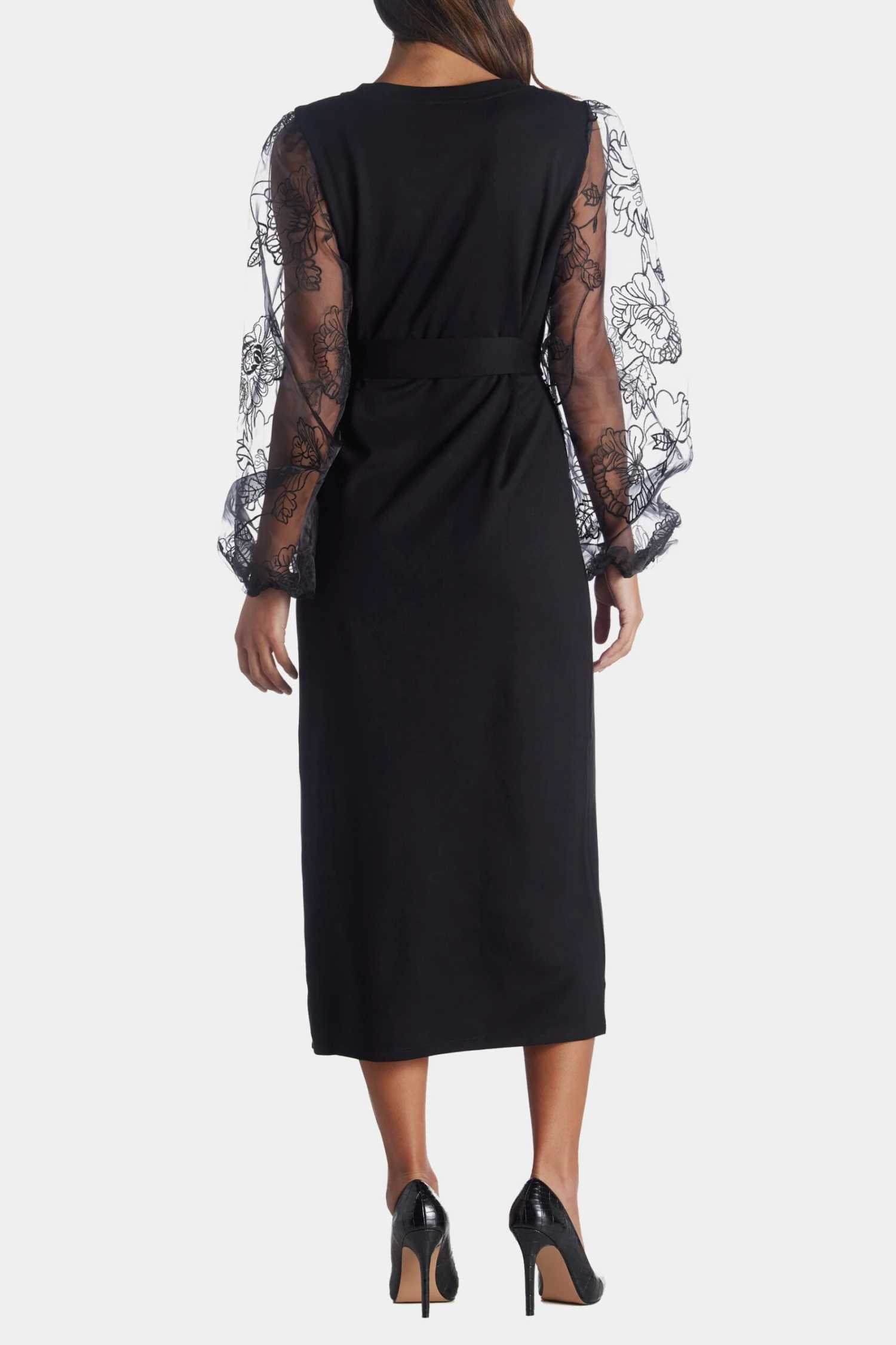 Anne Klein Novelty Balloon Sleeve Midi Dress - Image 5