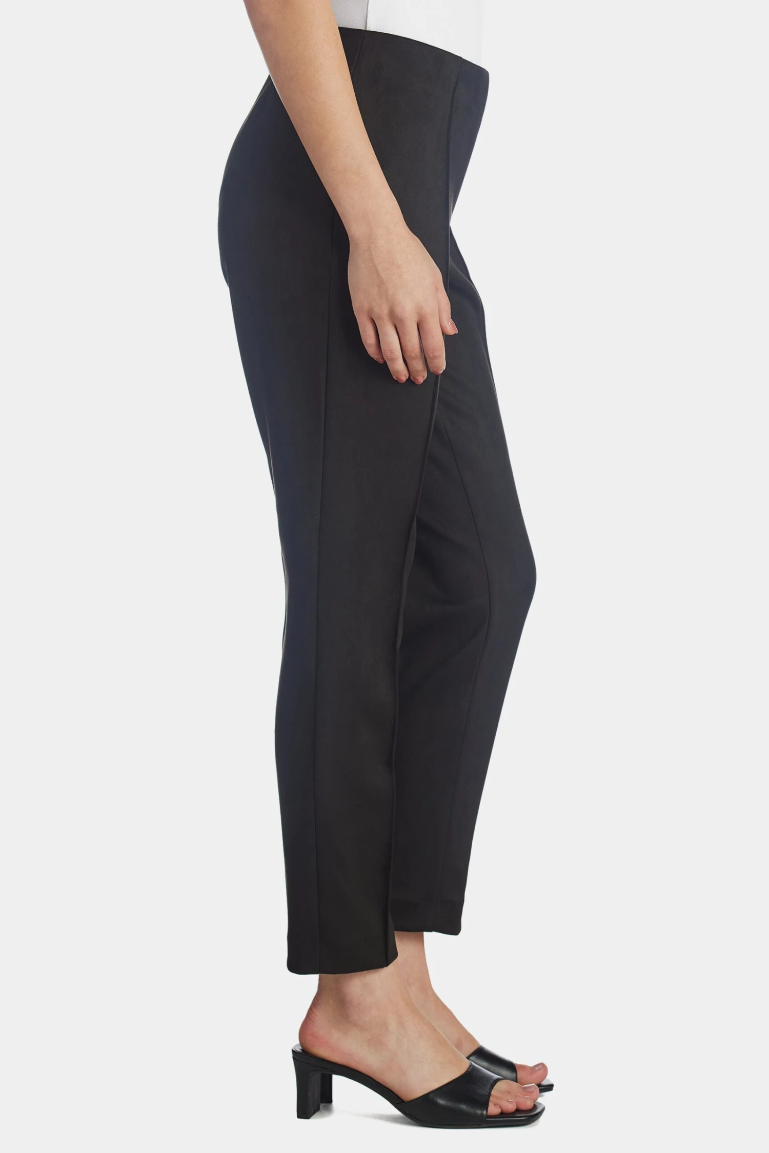 Anne Klein Scuba Suede Pull On Slim Ankle Pant - Image 4