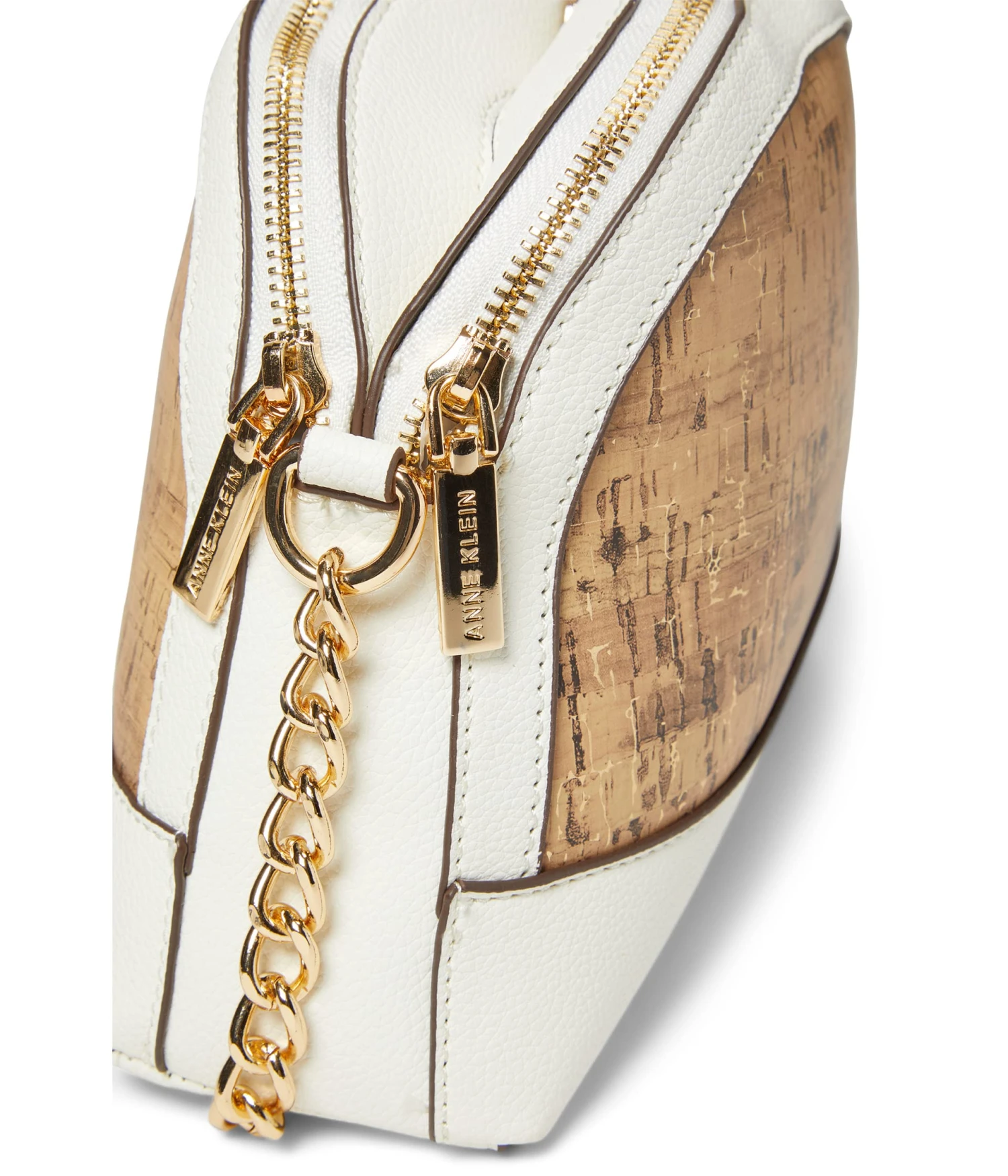 Anne Klein Triple Compartment Cork Crossbody - Image 4