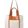 Anne Klein Medium Color-Blocked Canvas Tote