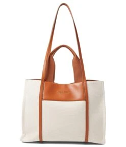 Anne Klein Medium Color-Blocked Canvas Tote