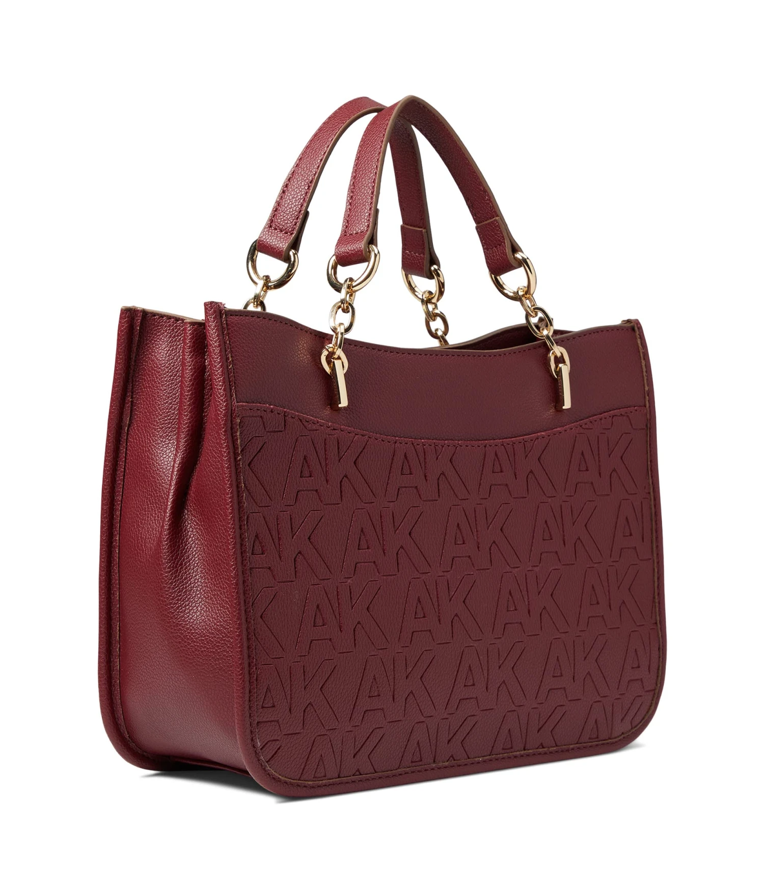 Anne Klein Embossed Logo Satchel With Chain Swag - Image 2