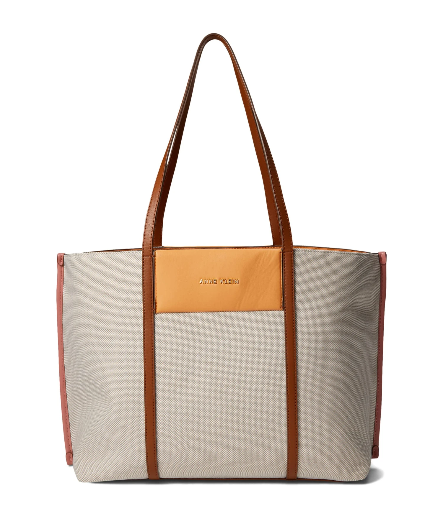 Anne Klein Large Color-Blocked Canvas Tote