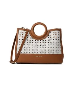 Anne Klein Perforated Rounded Top-Handle Satchel
