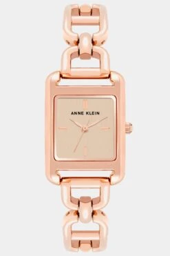 Anne Klein Metal D-Link Bracelet Watch
