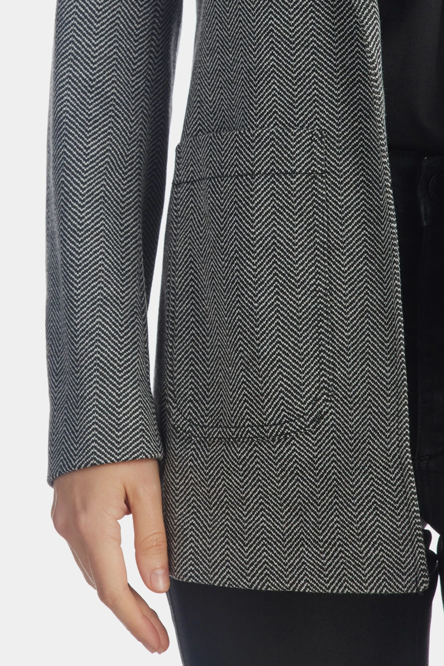 Anne Klein Herringbone Notch Collar Blazer - Image 5