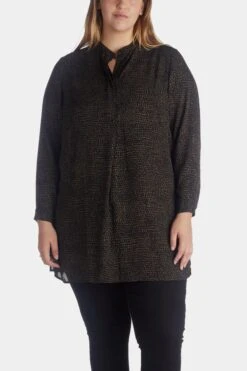 Anne Klein Pebble Dot Nehru Tunic