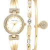 Anne Klein Premium Crystal Accented Watch And Bracelet Set