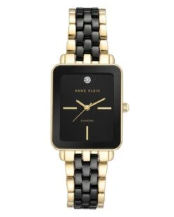 Anne Klein Diamond Accented Ceramic Bracelet Watch