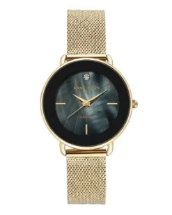 Anne Klein Diamond Accented Mesh Bracelet Watch