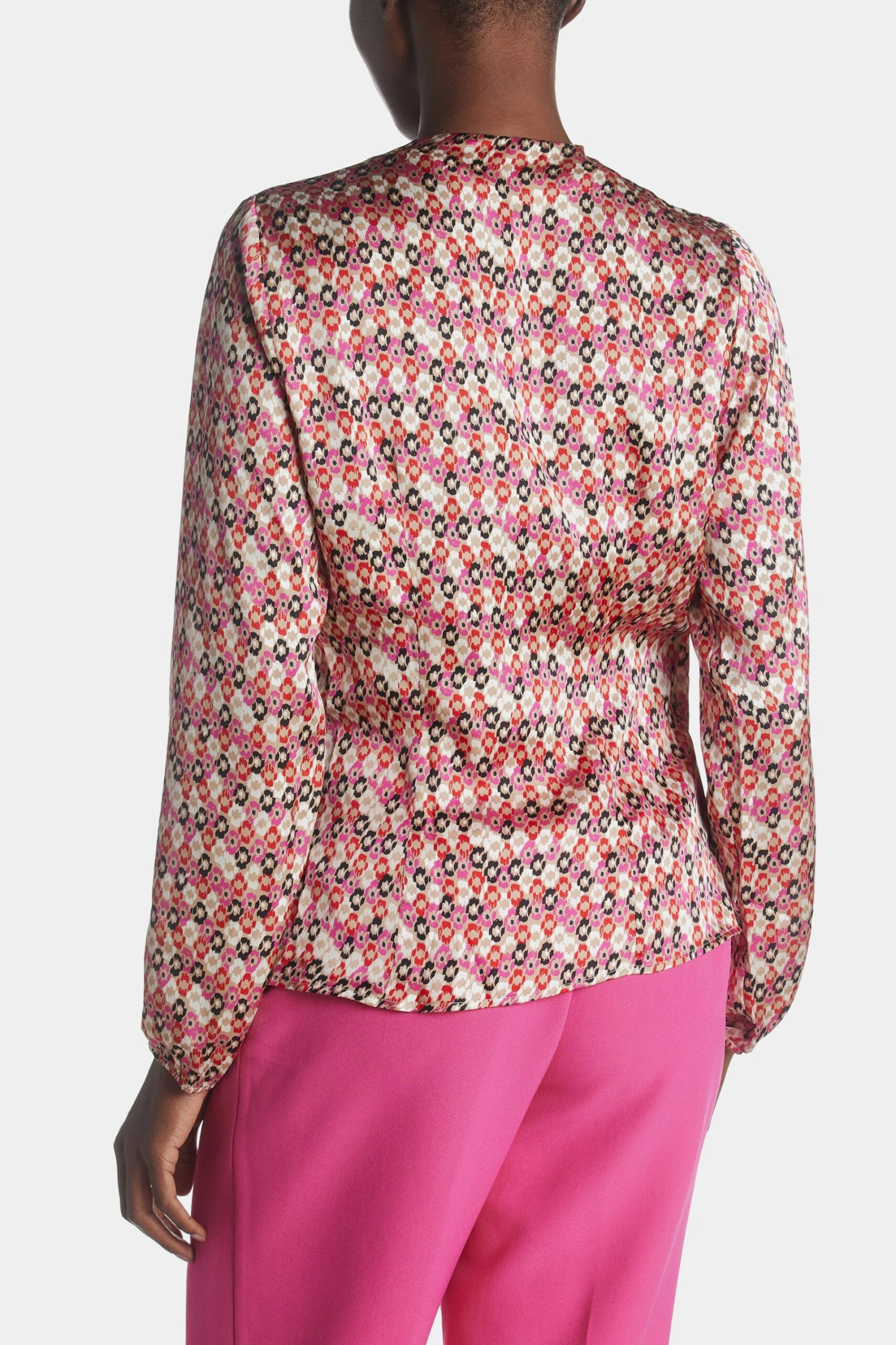 Anne Klein Long Sleeve Faux Wrap Draped Blouse - Image 5