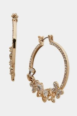 Anne Klein Butterfly Hoop Earrings