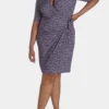 Anne Klein Printed Ity Mary Ellen Wrap Dress
