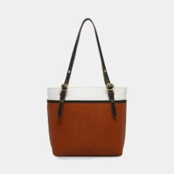 Anne Klein Colorblock Pocket Tote Bag