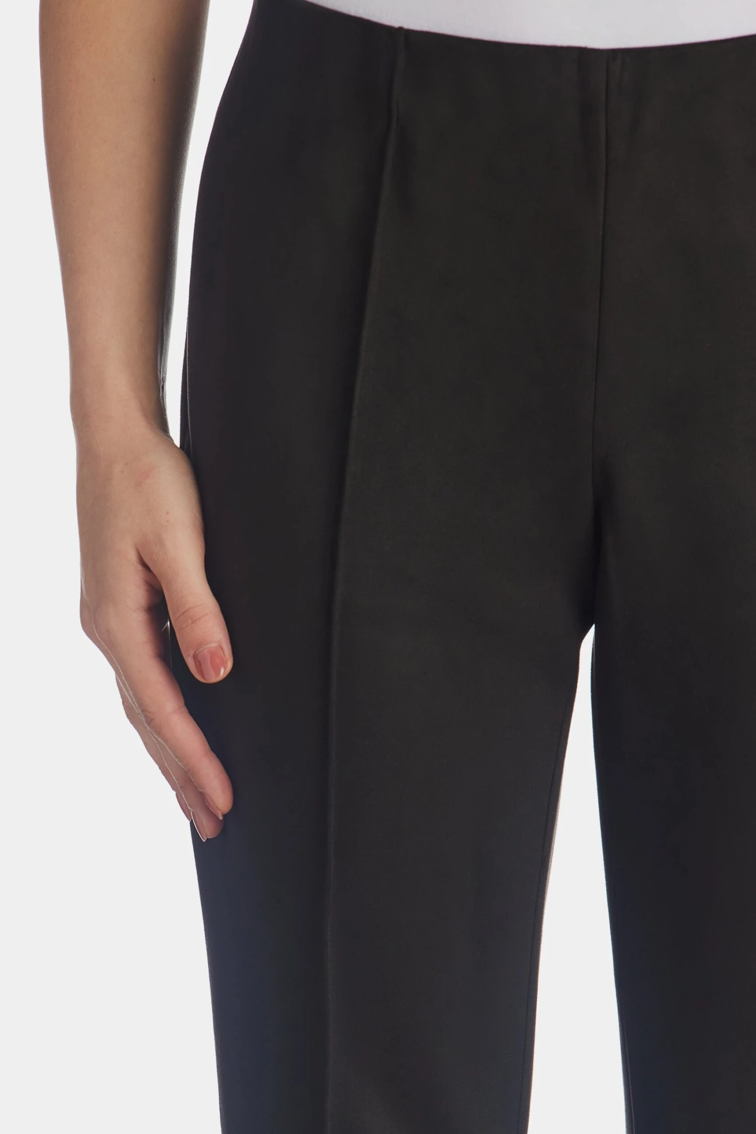 Anne Klein Scuba Suede Pull On Slim Ankle Pant - Image 2