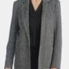 Anne Klein Herringbone Notch Collar Blazer
