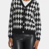 Anne Klein Diamond Jacquard Cardigan