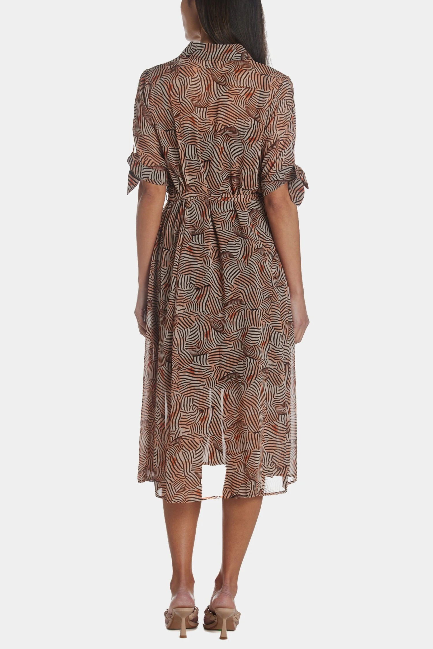 Anne Klein Animal Tie Sleeves Shirt Dress - Image 2