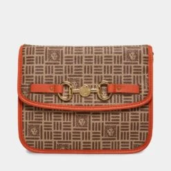 Anne Klein Printed Horsebit Shoulder Bag