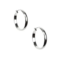 Anne Klein Silvertone Hoop Earrings