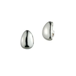 Anne Klein Silvertone Oval Stud Earrings