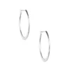 Anne Klein Silvertone Large Oval Hoop Earrings