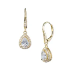 Anne Klein Cubic Zirconia Goldplated Pear Drop Earrings