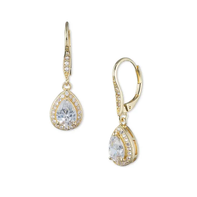 Anne Klein Cubic Zirconia Goldplated Pear Drop Earrings