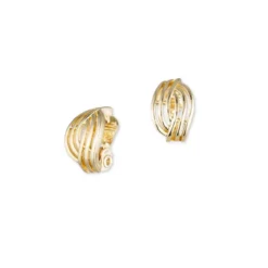 Anne Klein Goldplated Open Weave Button Earrings