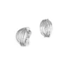 Anne Klein Silverplated Open Weave Button Earrings