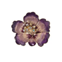 Anne Klein Crystal Flower Brooch
