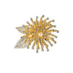 Anne Klein Crystal Floral Pin Brooch