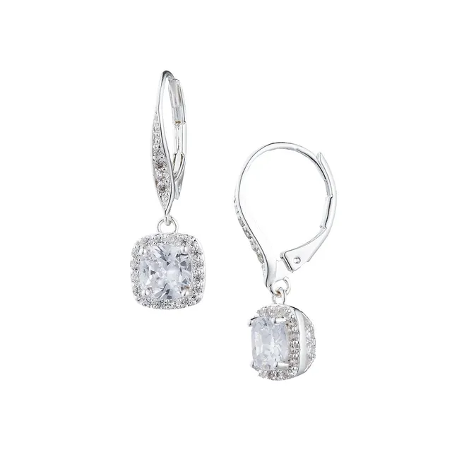 Anne Klein Cubic Zirconia Silverplated Drop Earrings