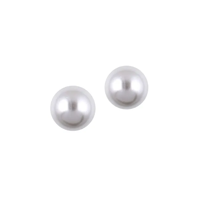 Anne Klein Fair Lady 12MM Glass Pearl Stud Earrings - Image 2