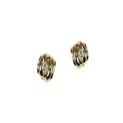Anne Klein Goldtone Half-Hoop Clip-On Earrings