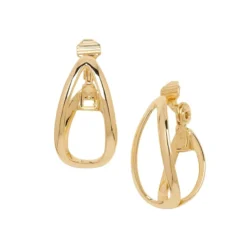 Anne Klein Goldplated Teardrop Hoop Earrings