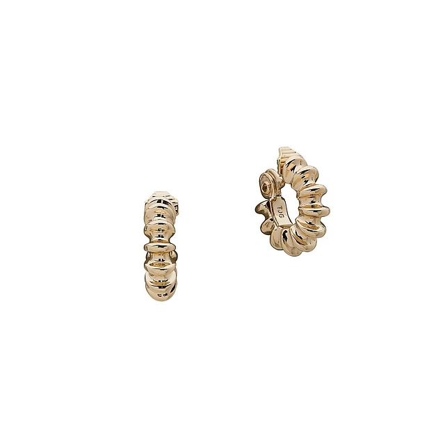 Anne Klein Hayworth Goldplated Twisted C-Hoop Earrings