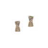 Anne Klein Loren Goldplated & Pavé Cubic Zirconia Twist Stud Earrings