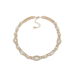 Anne Klein Goldtone & Faux Pearl Chainlink Necklace