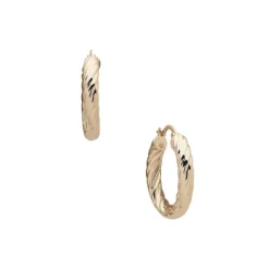 Anne Klein Goldtone Twisted Hoop Earrings