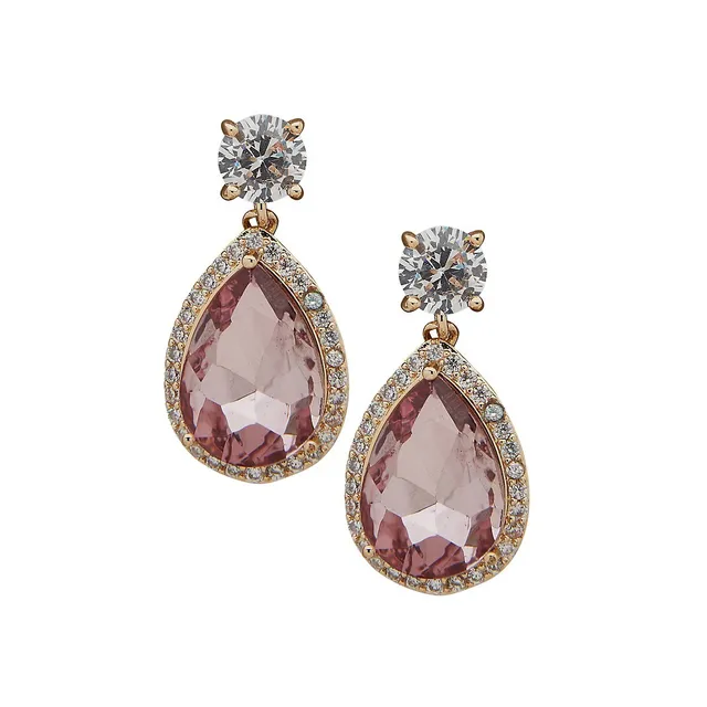 Anne Klein Goldplated & Crystal Drop Earrings