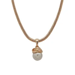 Anne Klein Goldtone & Faux Pearl Necklace
