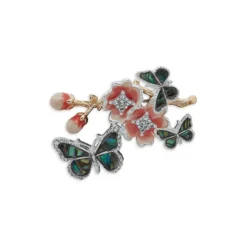 Anne Klein Goldtone & Crystal Butterfly Pin